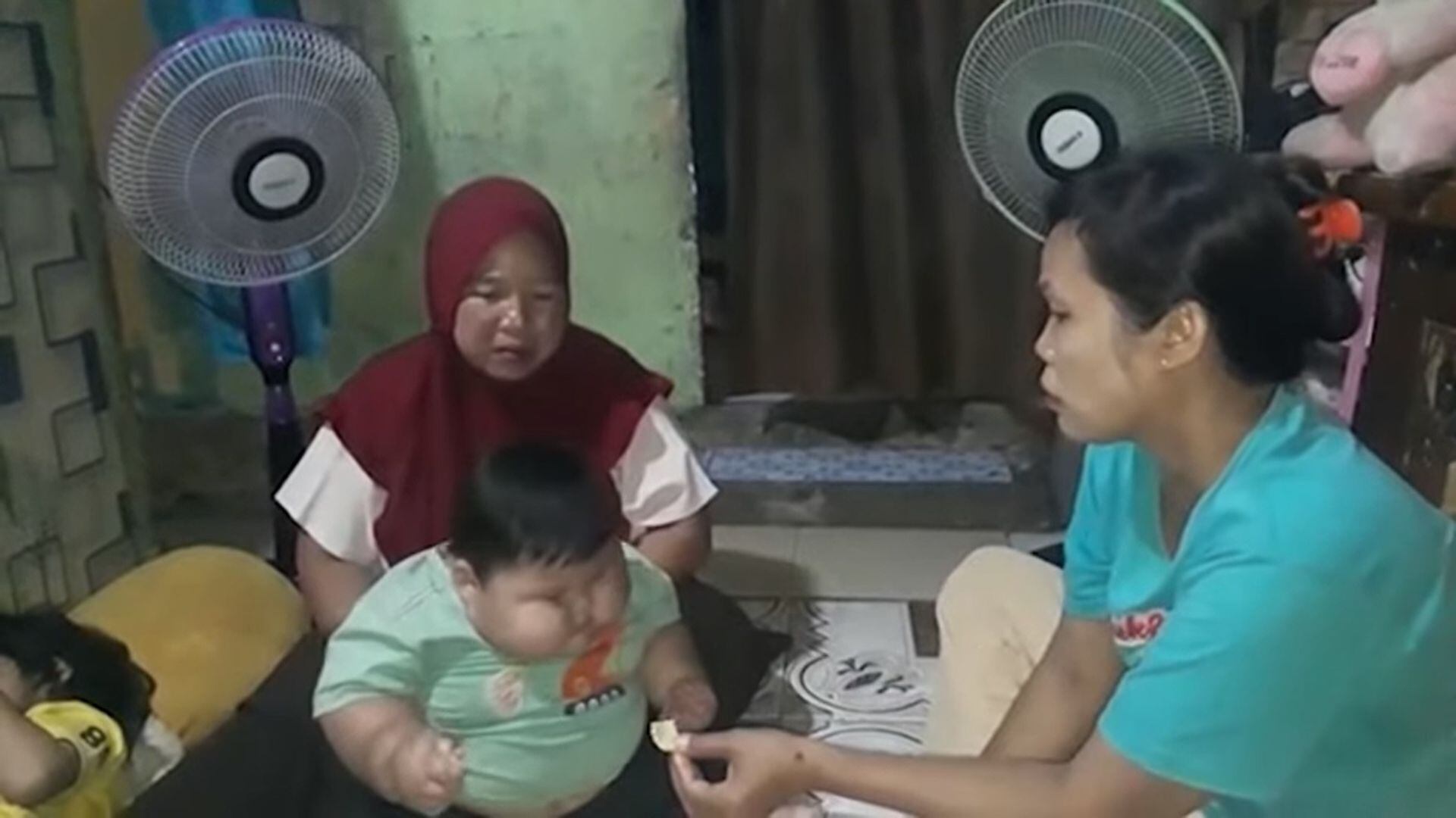 Niño con sobrepeso.