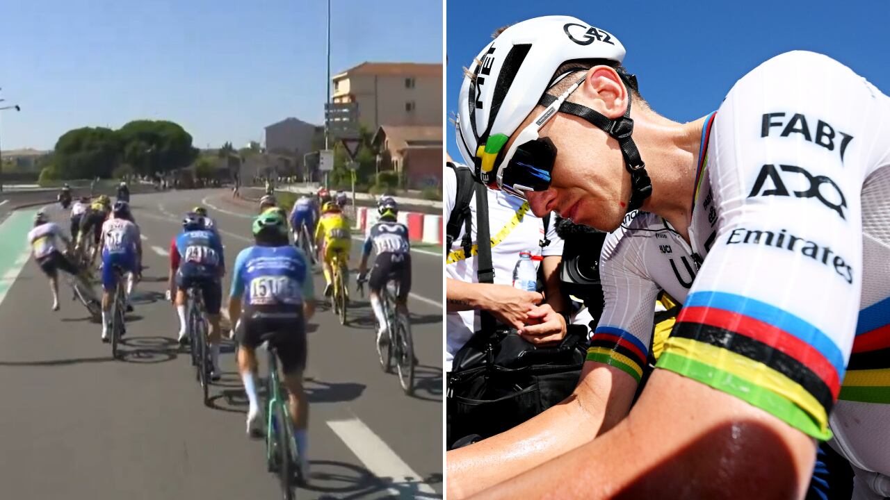 Tadej Pogacar se logró recuperar gracias a una tregua en el pelotón