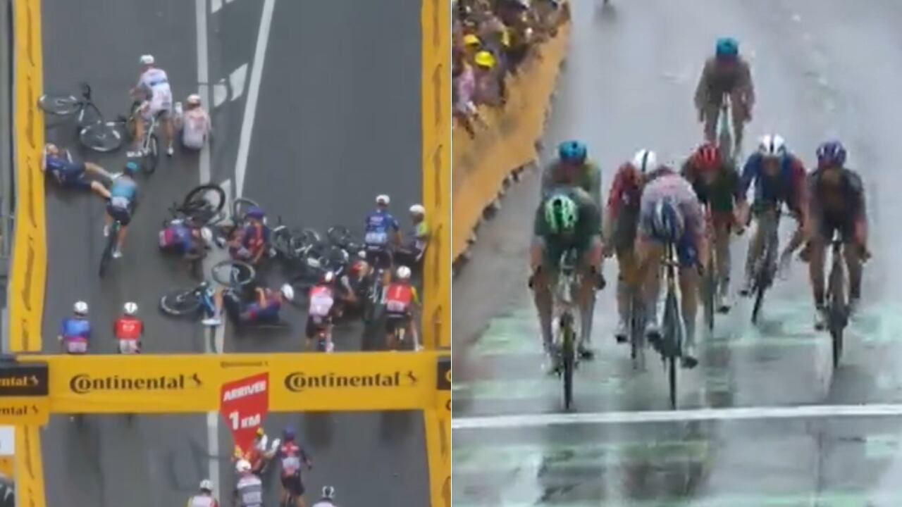 Etapa 17 del Tour de Francia tuvo fuerte caída a un kilómetro del final.