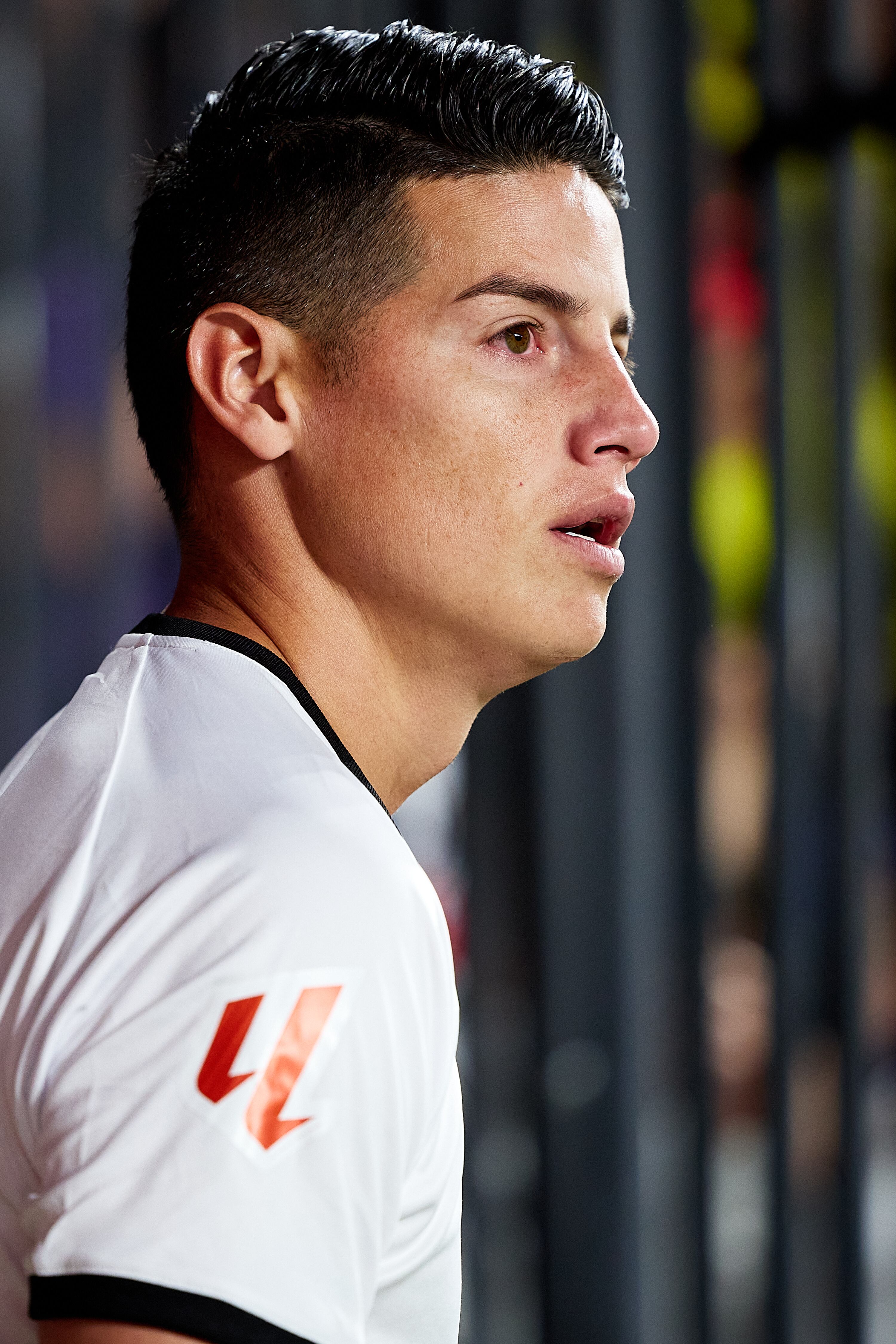 MADRID, SPAIN - SEPTEMBER 16: James Rodriguez of Rayo Vallecano looks on during the LaLiga match between Rayo Vallecano and CA Osasuna at Estadio de Vallecas on September 16, 2024 in Madrid, Spain. (Photo by Alvaro Medranda/Quality Sport Images/Getty Images)