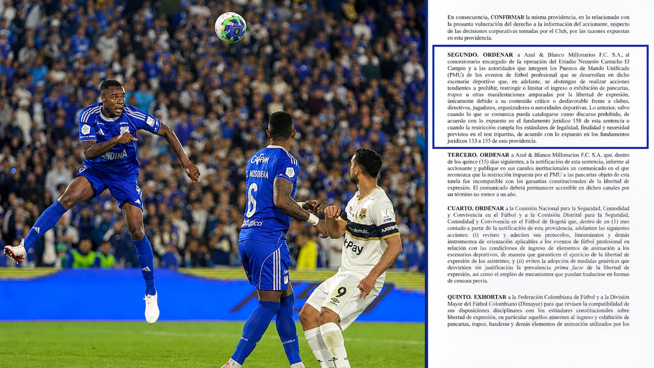 Corte Constitucional tomó una decisión de fondo frente a la tutela presentada por los hinchas de Millonarios.