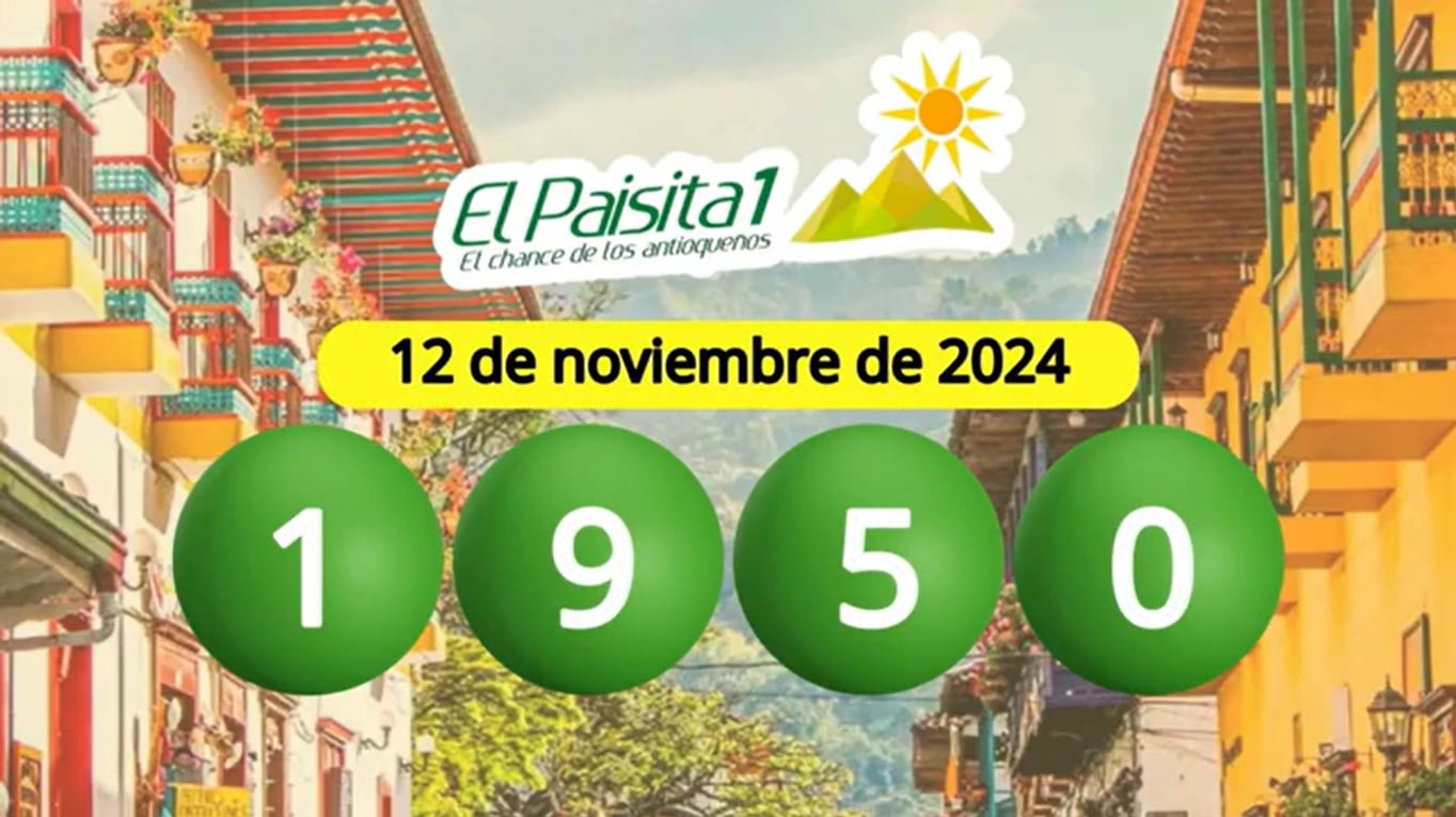 Resultados Lotería Paisita para este 12 de noviembre