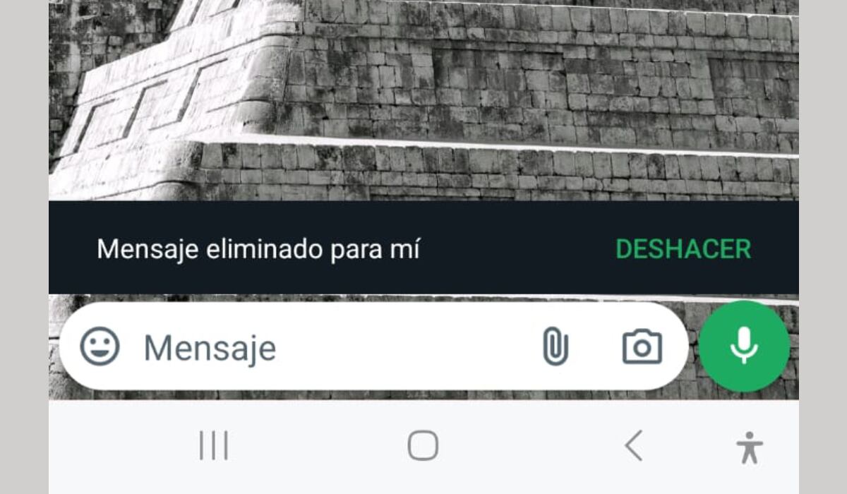 WhatsApp permite deshacer un mensaje borrado en un chat