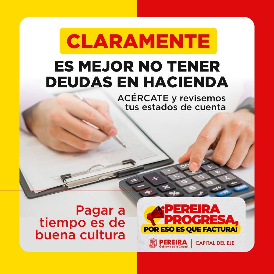 Resaltan que claramente es menor no tener deudas en hacienda