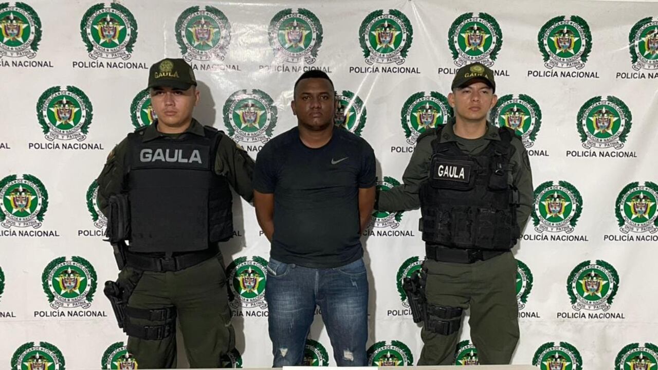 Imagen de la captura de alias 'Vargas' señalado cabecilla del Clan del Golfo en Atlántico