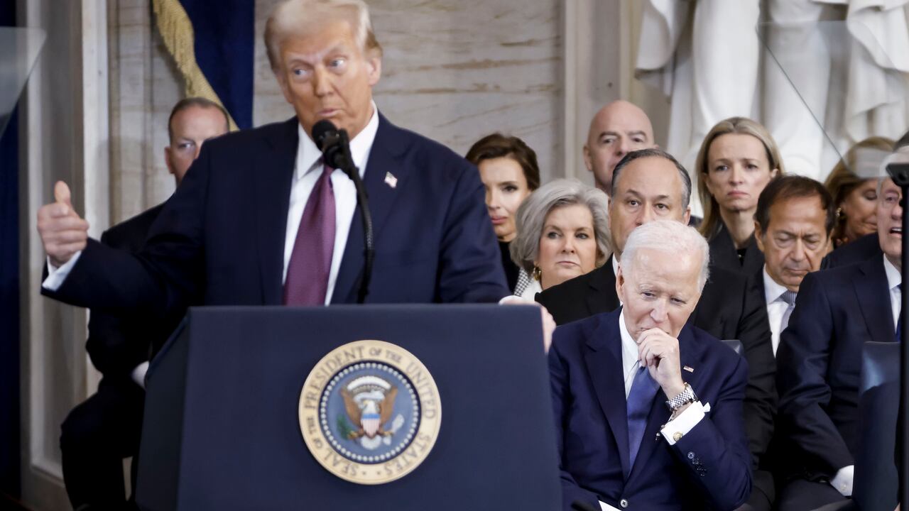 Trump en su discurso de posesión.