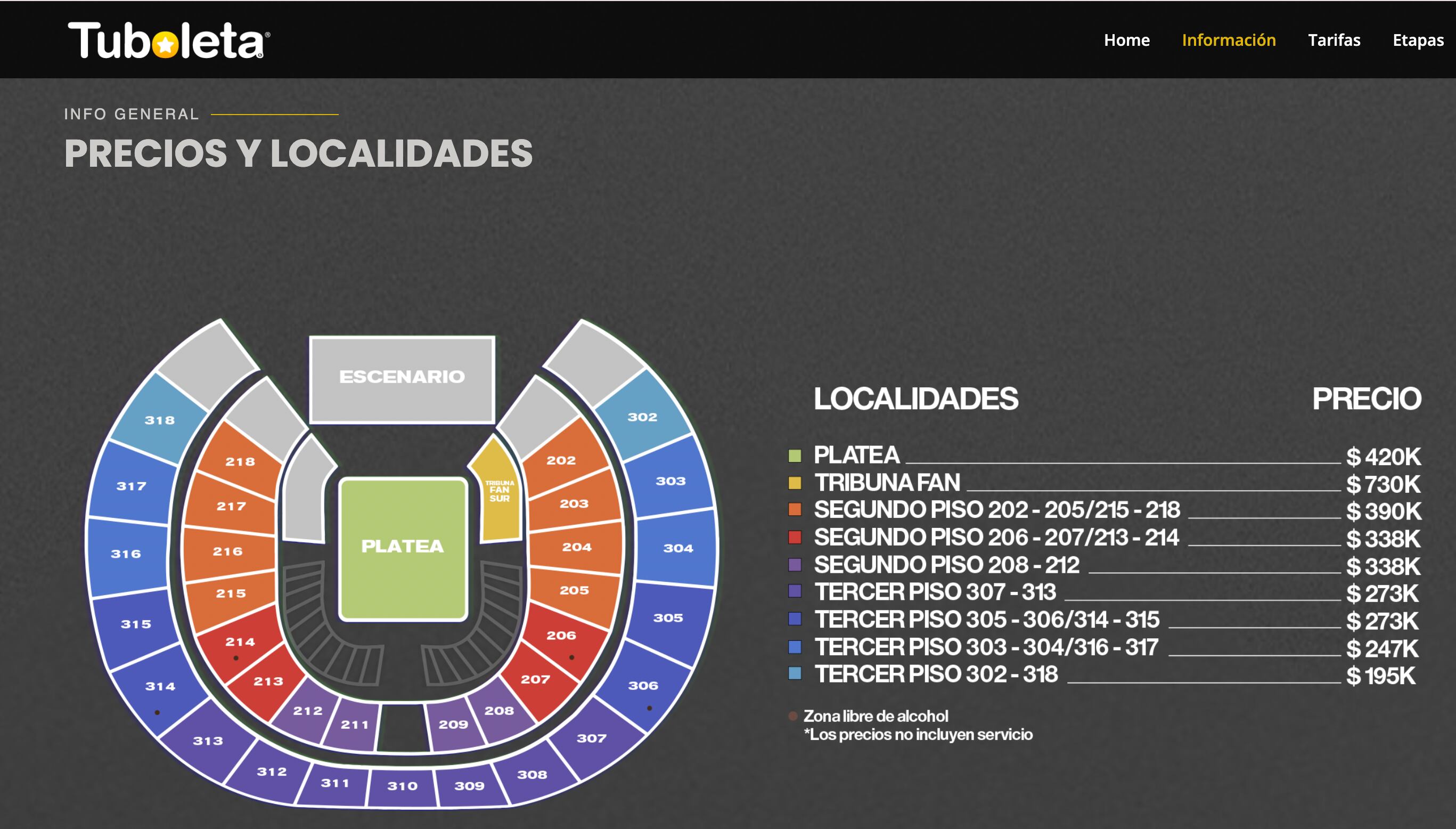 Precios de las entradas al concierto de Morat.
