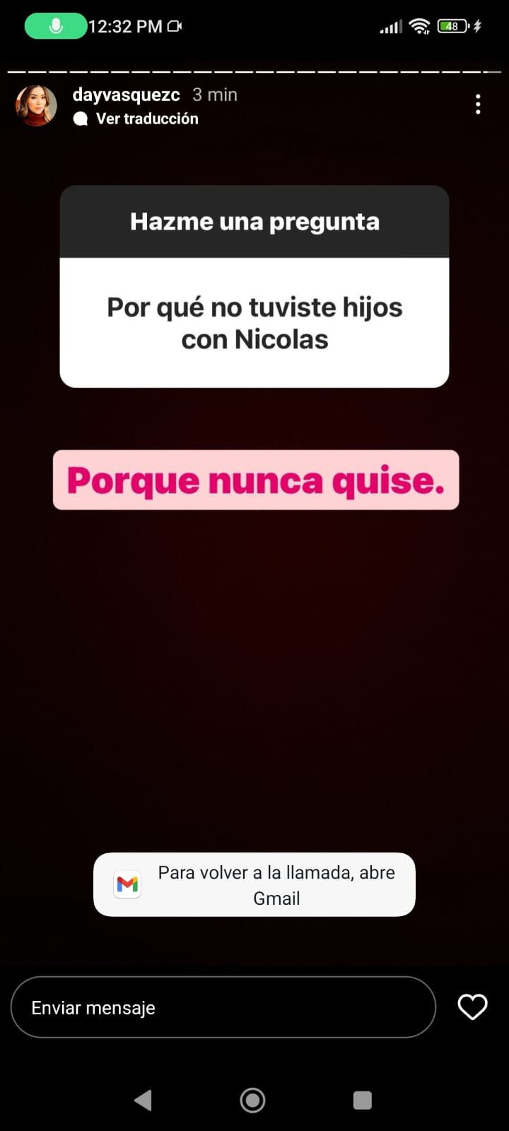 Day Vásquez se destapó con sus seguidores