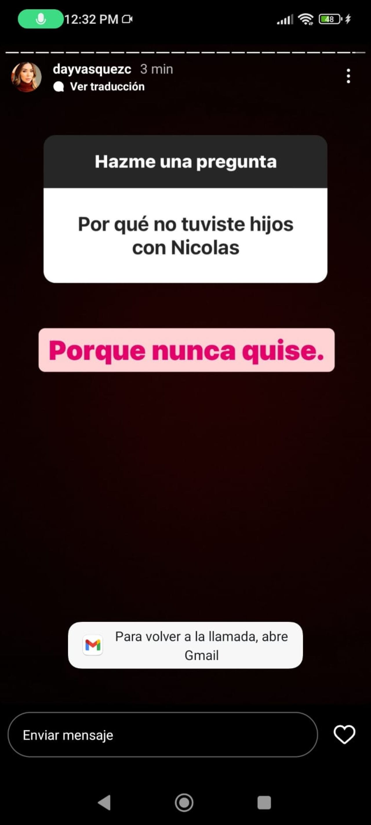 Day Vásquez se destapó con sus seguidores