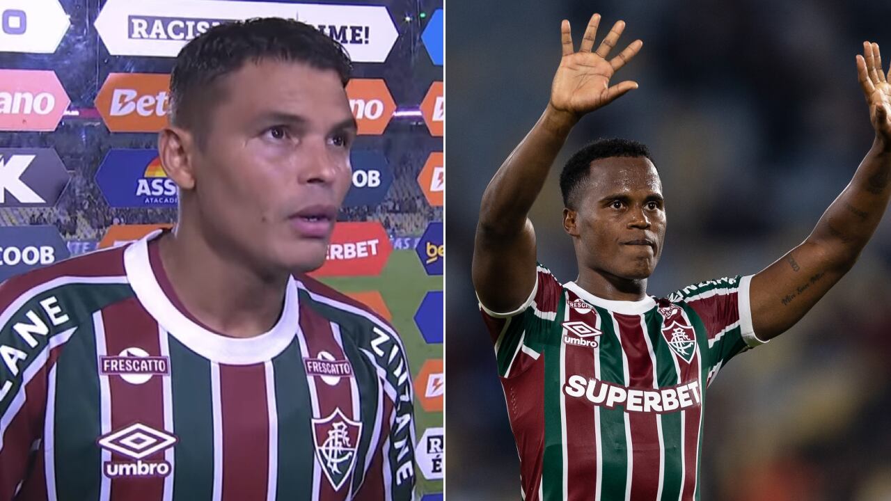 Thiago Silva se despidió de Jhon Arias tras el partido contra Cruzeiro