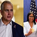 Congresista Mario Díaz-Balart y los presidente de Venezuela, Delcy Rodríguez, y de Estados Unidos, Donald Trump.