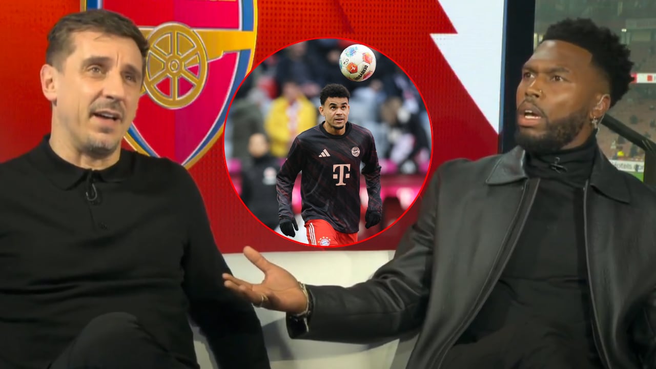 Luis Díaz fue motivo de discusión entre los exjugadores, Daniel Sturridge y Gary Neville.