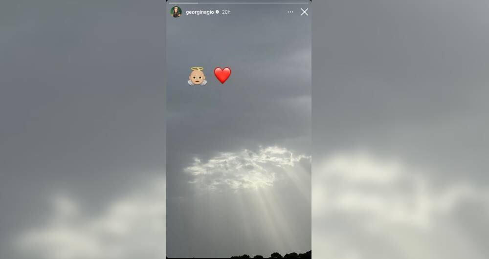 Georgina Rodríguez publicó una emotiva historia para su fallecido hijo.