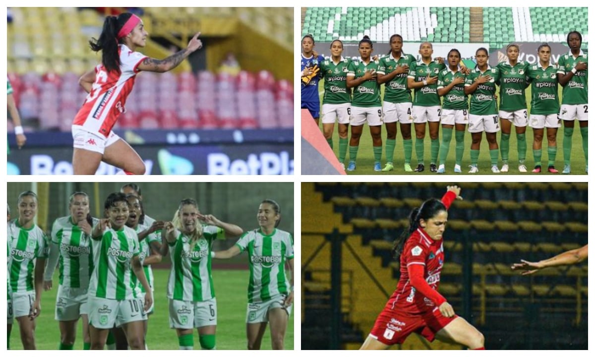 Santa Fe, Deportivo Cali, Nacional y América de Cali femeninos
