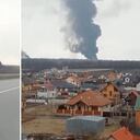 Así quedó el aeropuerto de Vínnytsia luego del bombardeo ruso