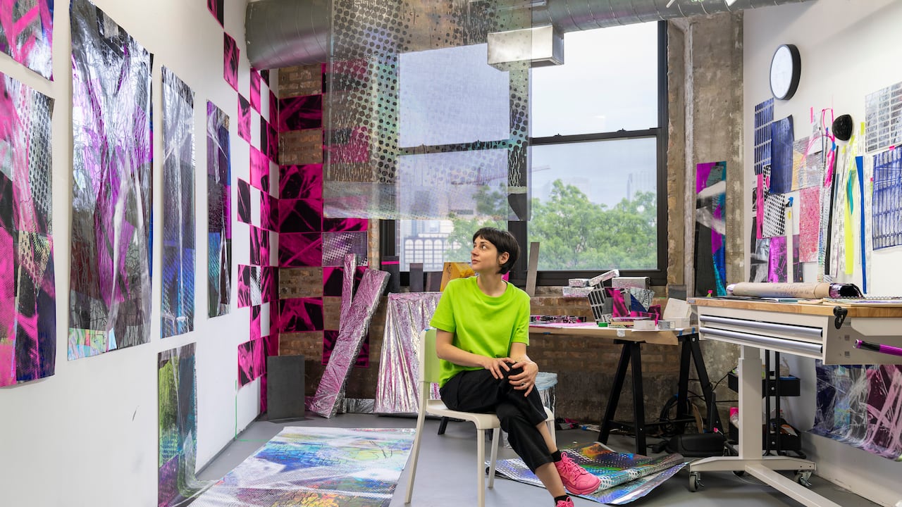 María Burundarena (1989) en su taller.