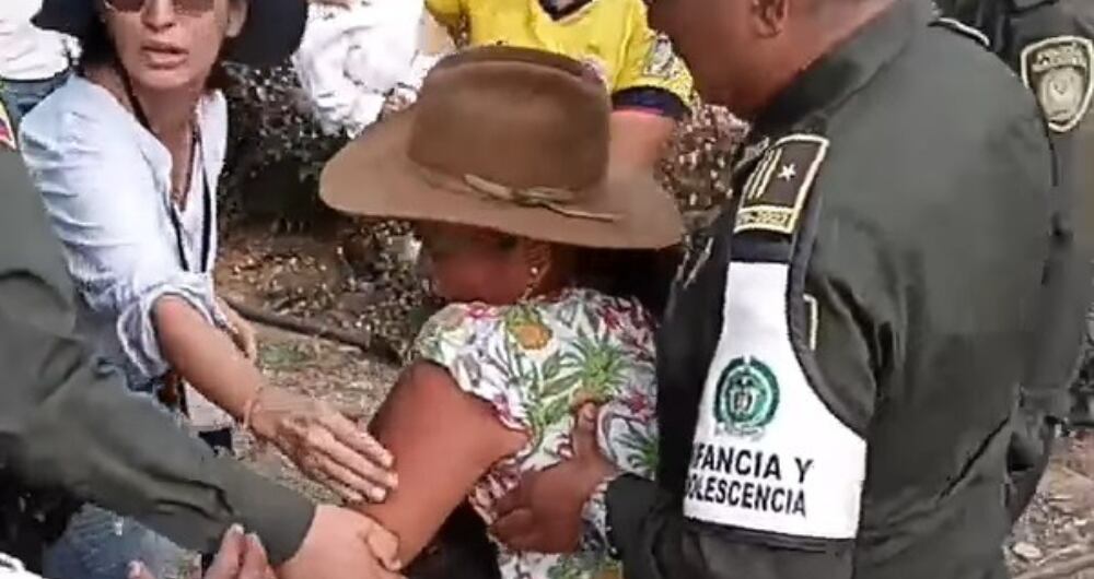 Operativos de control de la Policía Nacional en desalojo de Aguazul, Casanare.