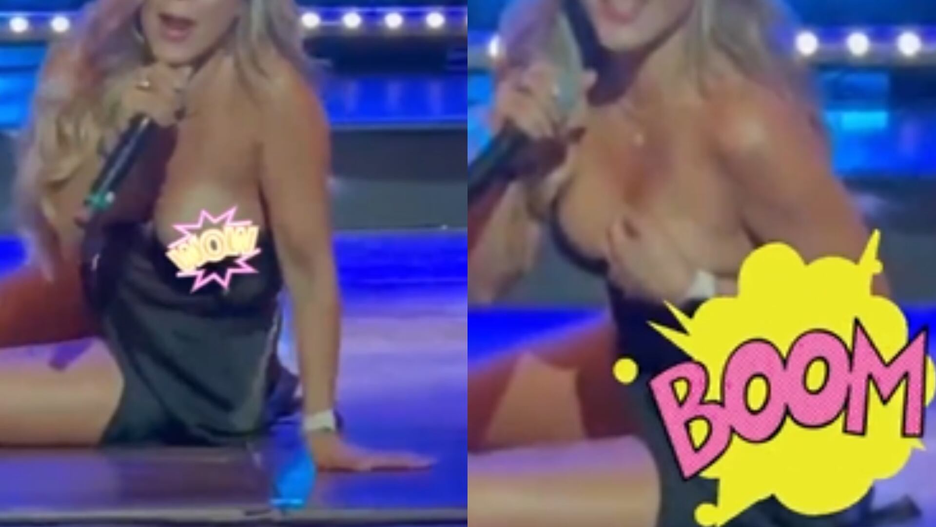 Así fue el momento del incidente que sufrió Adriana Bottina en su presentación en 'Mujeres a la plancha'. Ella misma compartió el video en un reel de Instagram.