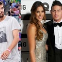 Shakira junto a Gerard Piqué y Daniela Ospina con James Rodríguez