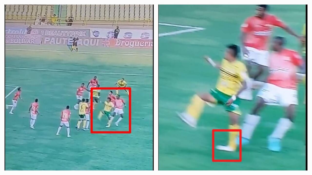 Momento de la lesión de Luis Sandoval.