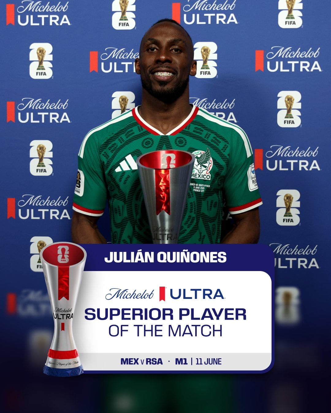 Julián Quiñones, MVP en el Mundial 2026.
