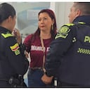 María del Pilar Aguilar, periodista que protestó en una EPS en Cali.