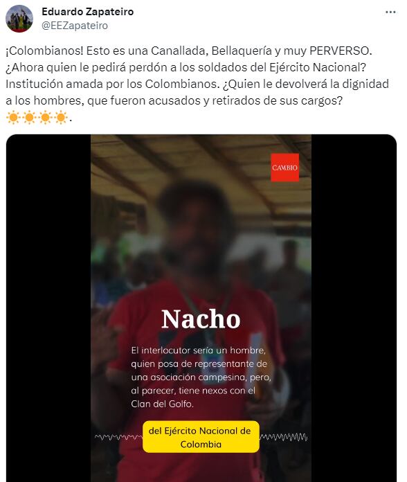 General (r) Eduardo Zapateiro sobre lo ocurrido en Tierralta, Córdoba