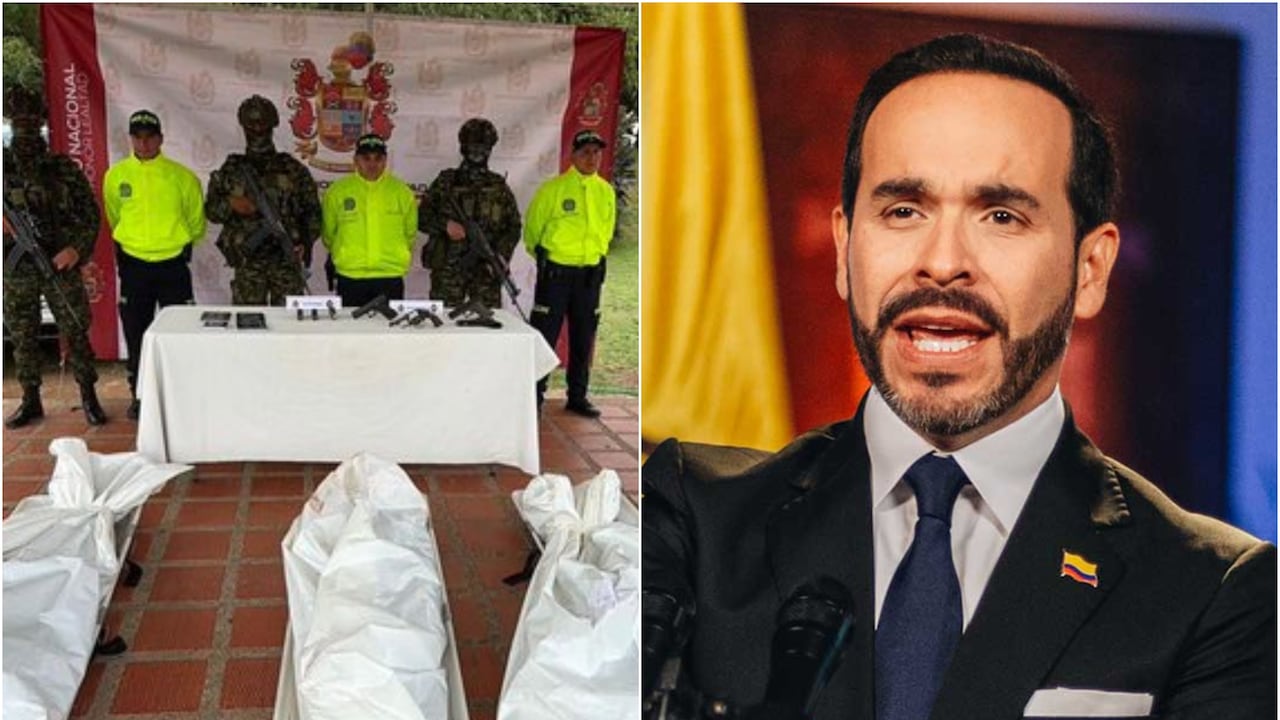 Abelardo De La Espriella (derecha) publicó una foto que muestra una bolsa con el que sería el cuerpo de alias Terry.