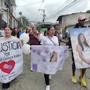 Familiares, amigos y vecinos de María Camila Potosí recorrieron las calles de Alto Polvorines para exigir justicia y pedir la aparición de la bebé Alahia.