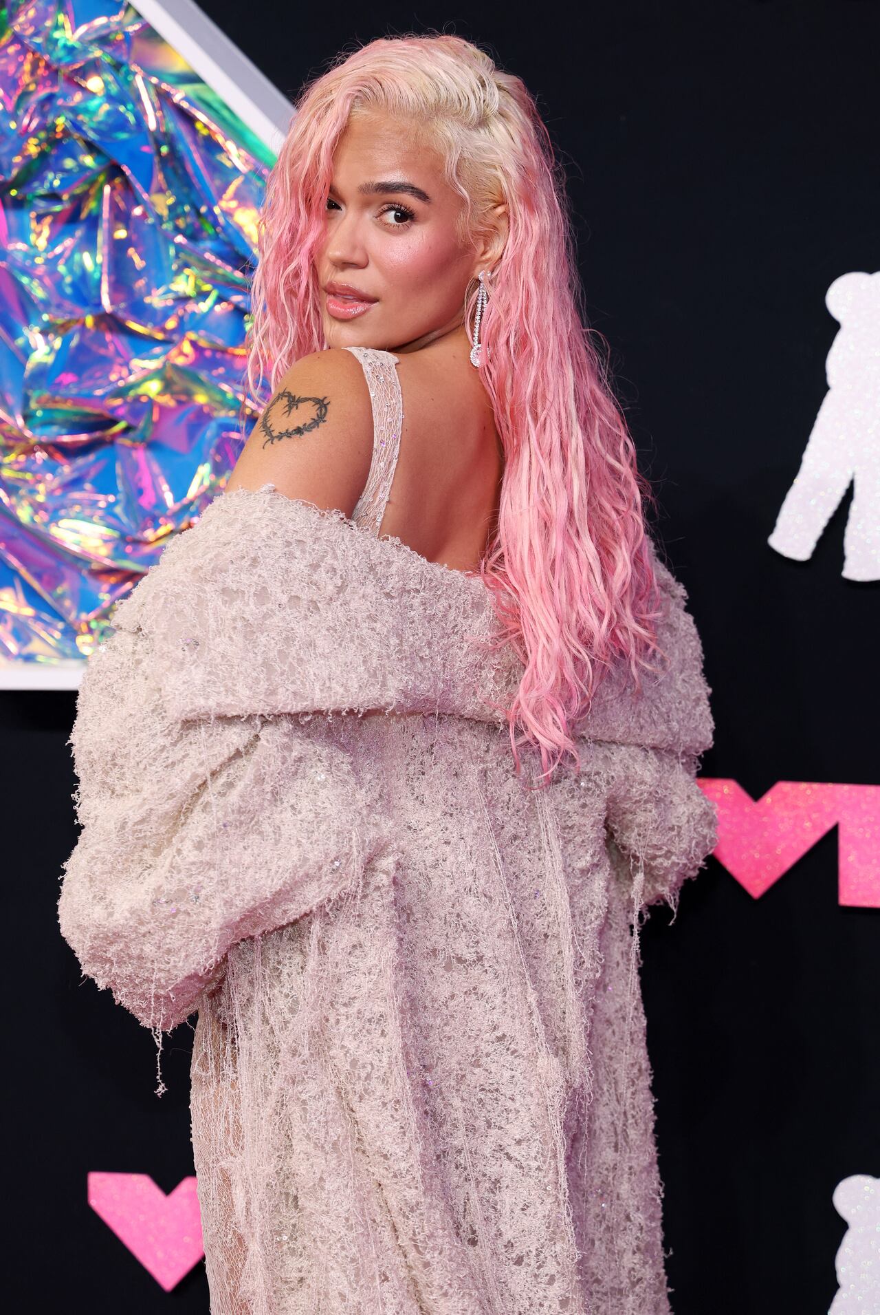 Karol G attends the 2023 MTV Video Music Awards at the Prudential Center in Newark, New Jersey, U.S., September 12, 2023. REUTERS/Andrew Kelly