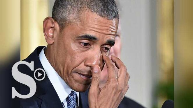 Barack Obama se le salieron las lágrimas al hablar de las masacres y los niveles de violencia en Estados Unidos. 