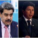De izquierda a derecha: el presidente de Venezuela, Nicolás Maduro; el expresidente peruano, Pedro Castillo, y el mandatario de Colombia, Gustavo Petro.