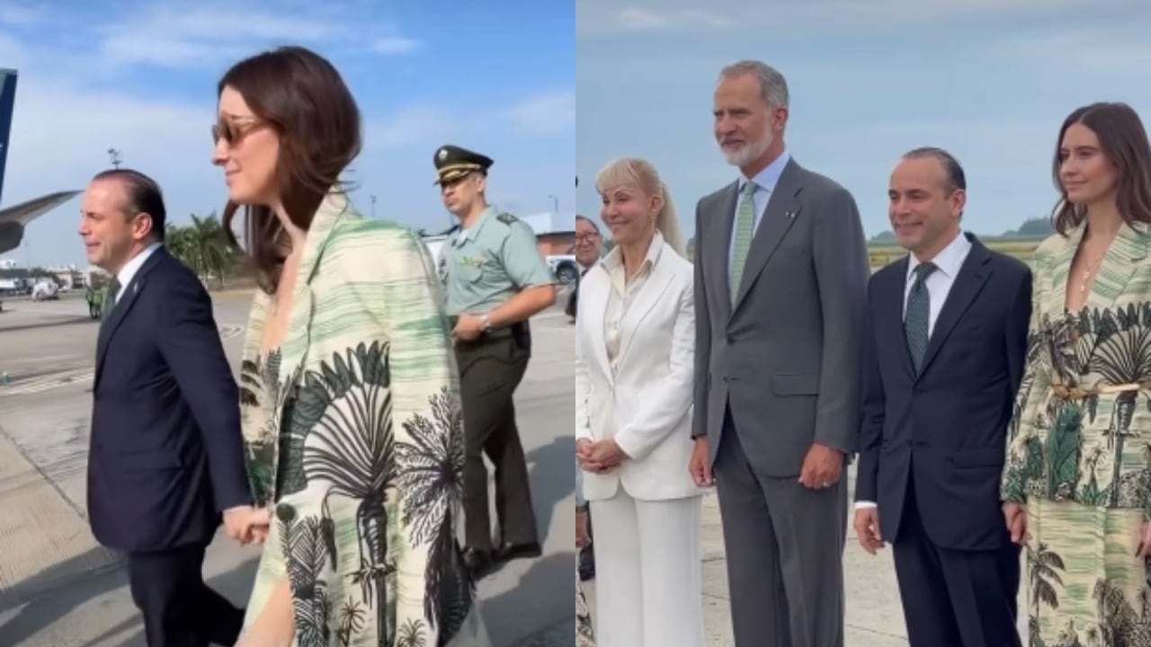 Esto cuesta el elegante vestido que lució Taliana Vargas durante la llegada del rey Felipe VI; explicó su significado y reveló la diseñadora
