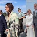 Taliana Vargas en la llegada del Rey Felipe VI