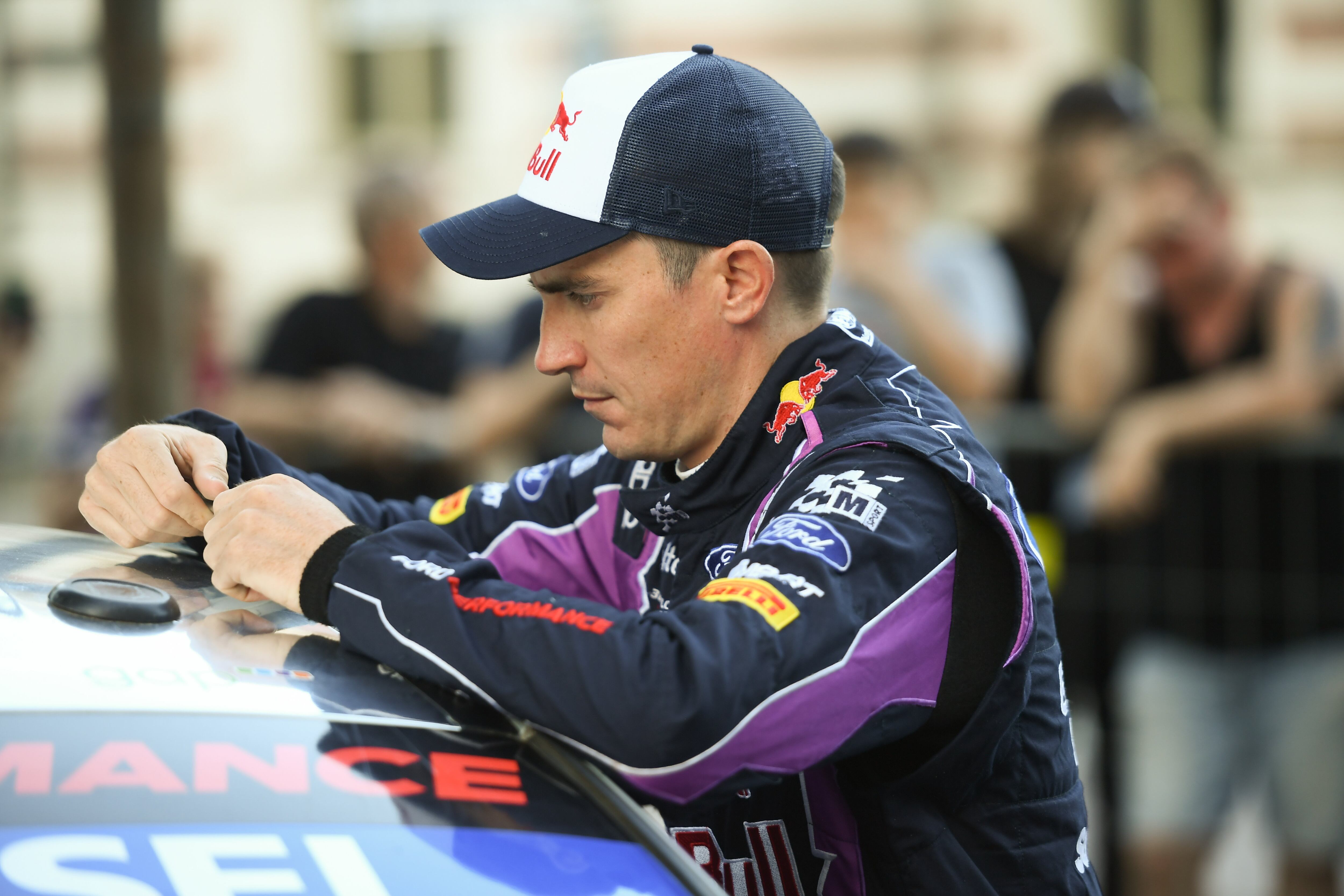 Jyväskylä , Finland - 4 August 2022; Craig Breen in a Ford Puma Rally 1 at the start of SS 1 Harju during day one of of the FIA World Rally Championship Secto Rally at Jyväskylä in Finland. (Photo By Philip Fitzpatrick/Sportsfile via Getty Images)
