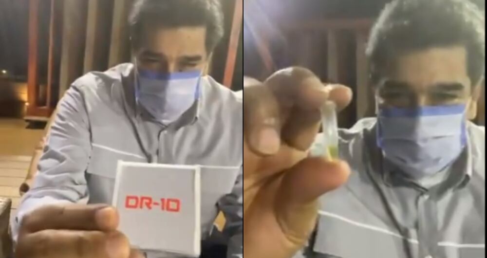 Nicolás Maduro y supuesta molécula que elimina el coronavirus
