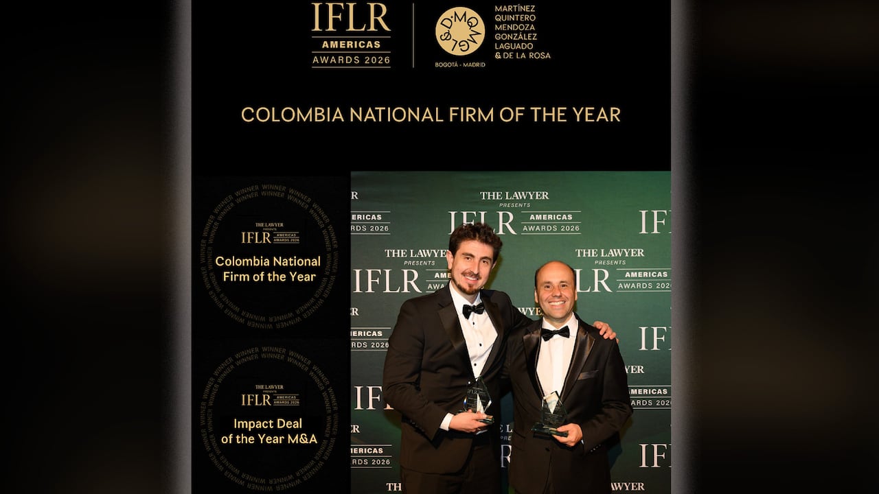 Martínez Quintero Mendoza González Laguado & De La Rosa fue elegida Firma Nacional del Año en Colombia en los galardones de IFLR Americas Awards 2026, entregados en Nueva York.