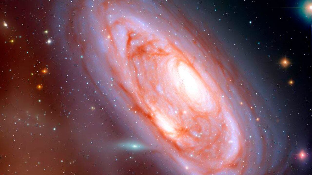 Ilustración de galaxias masivas.