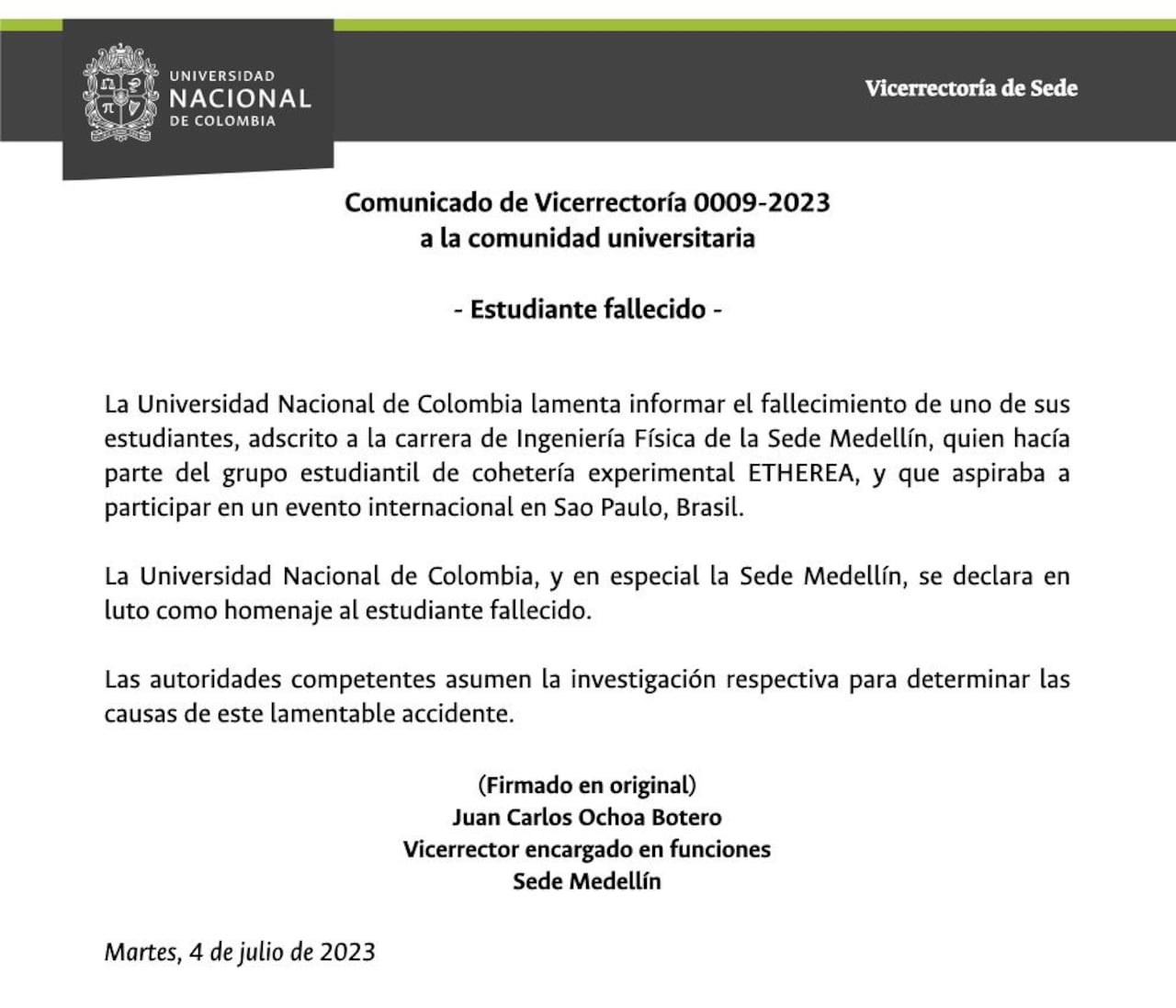 Las autoridades investigan lo que sucedió en el lugar