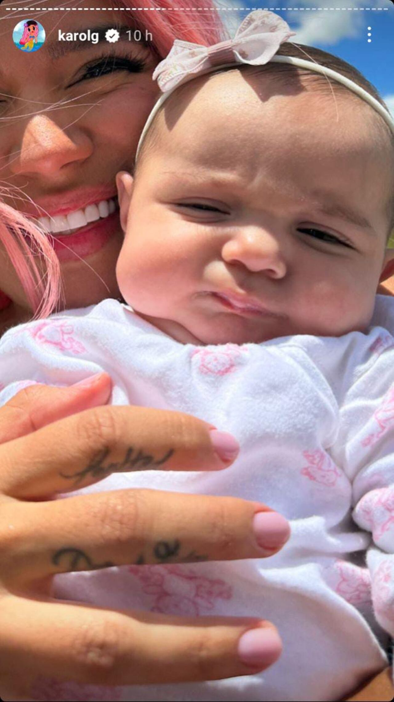 Karol G con su sobrina Sophia