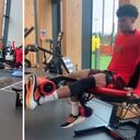 Luis Díaz trabajando en el gimnasio del AXA Center