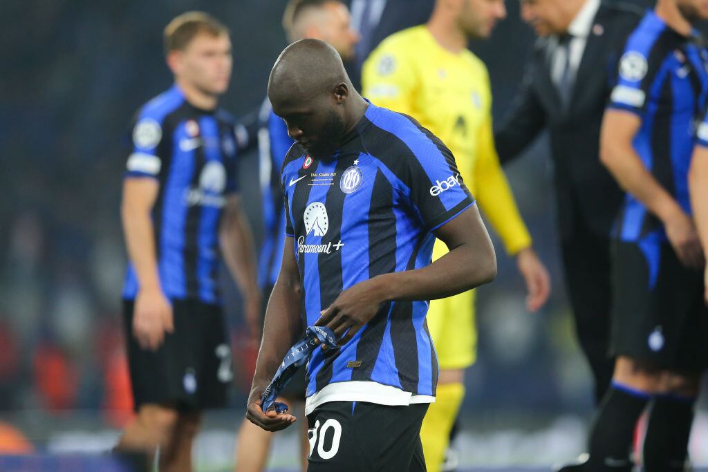 Romelu Lukaku en la final de la Champions League Inter Milan vs. Manchester City.