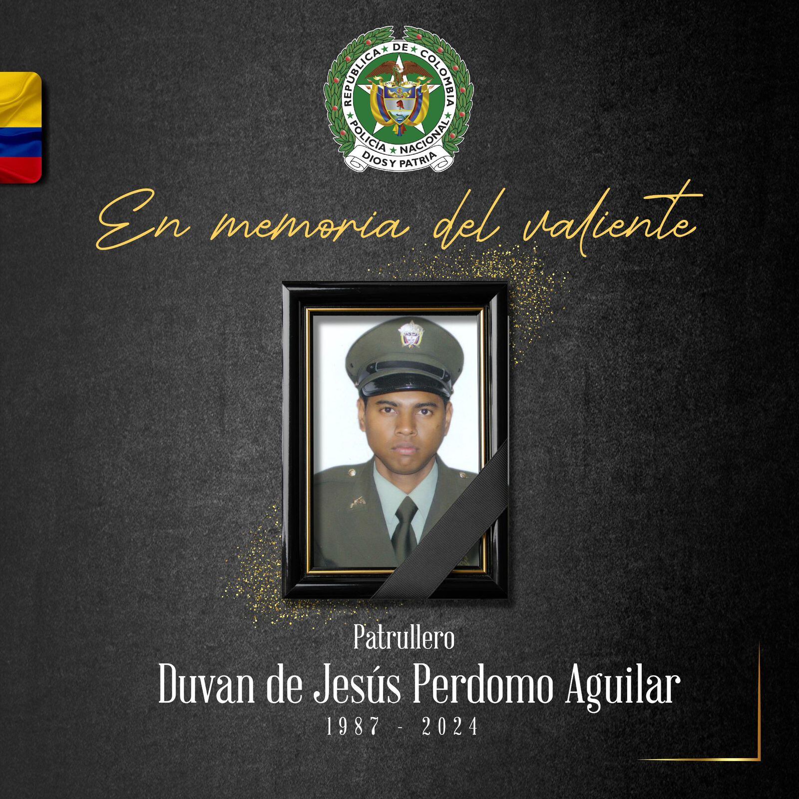 La víctima fue identificado como Duvan De Jesús Perdomo Aguilar.