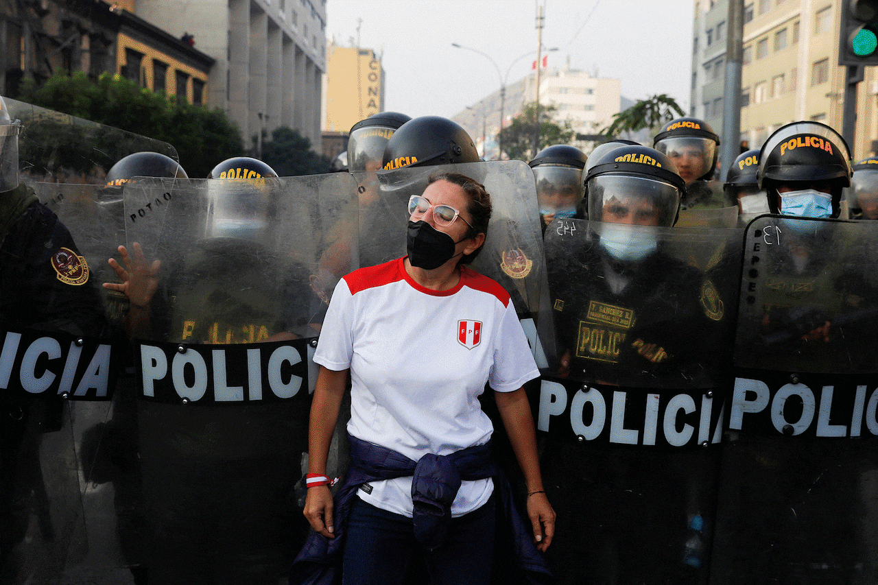 manifestante Peru