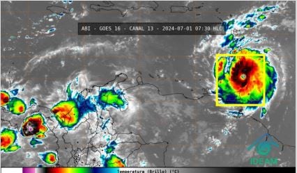 El huracán Beryl continúa su paso por el Caribe.
