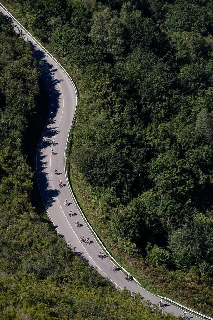Vista aérea de la etapa 18 de la Vuelta a España 2023.