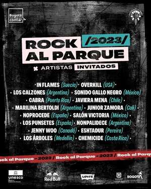 Este es el primer anuncio de bandas nacionales e internacionales que estarán en Rock Al Parque 2023.
