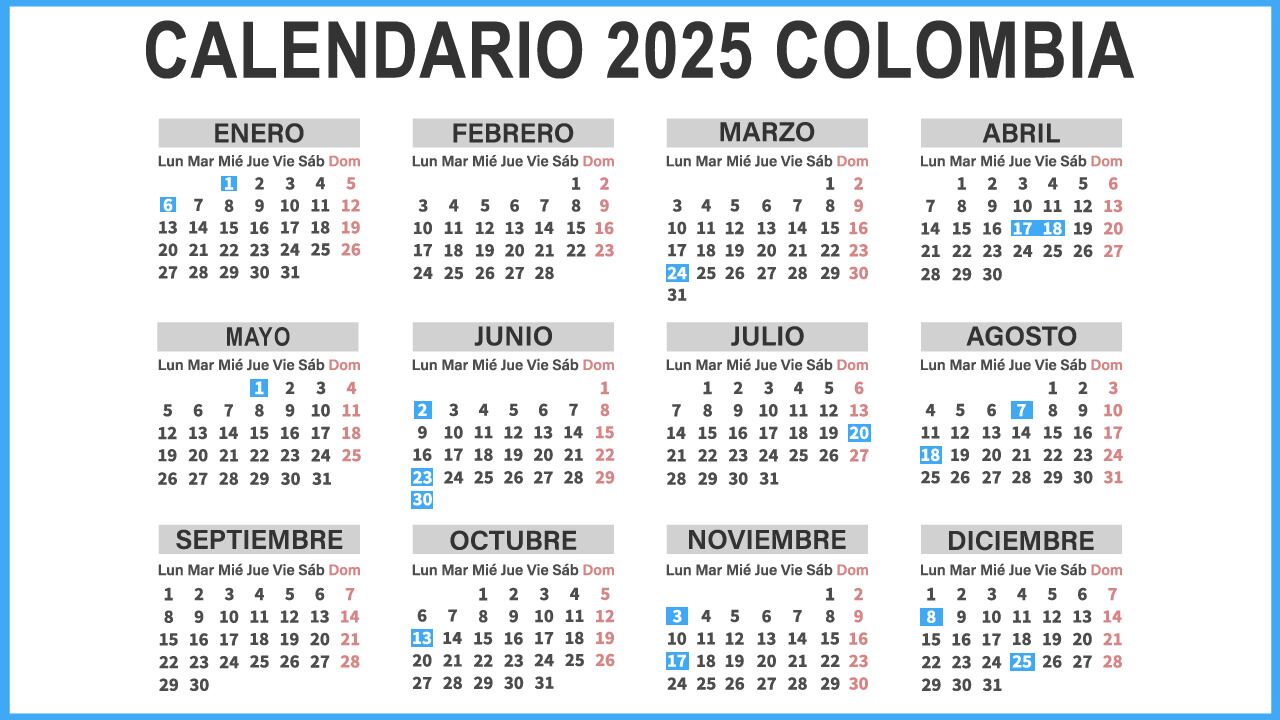CALENDARIO 2025 COLOMBIA