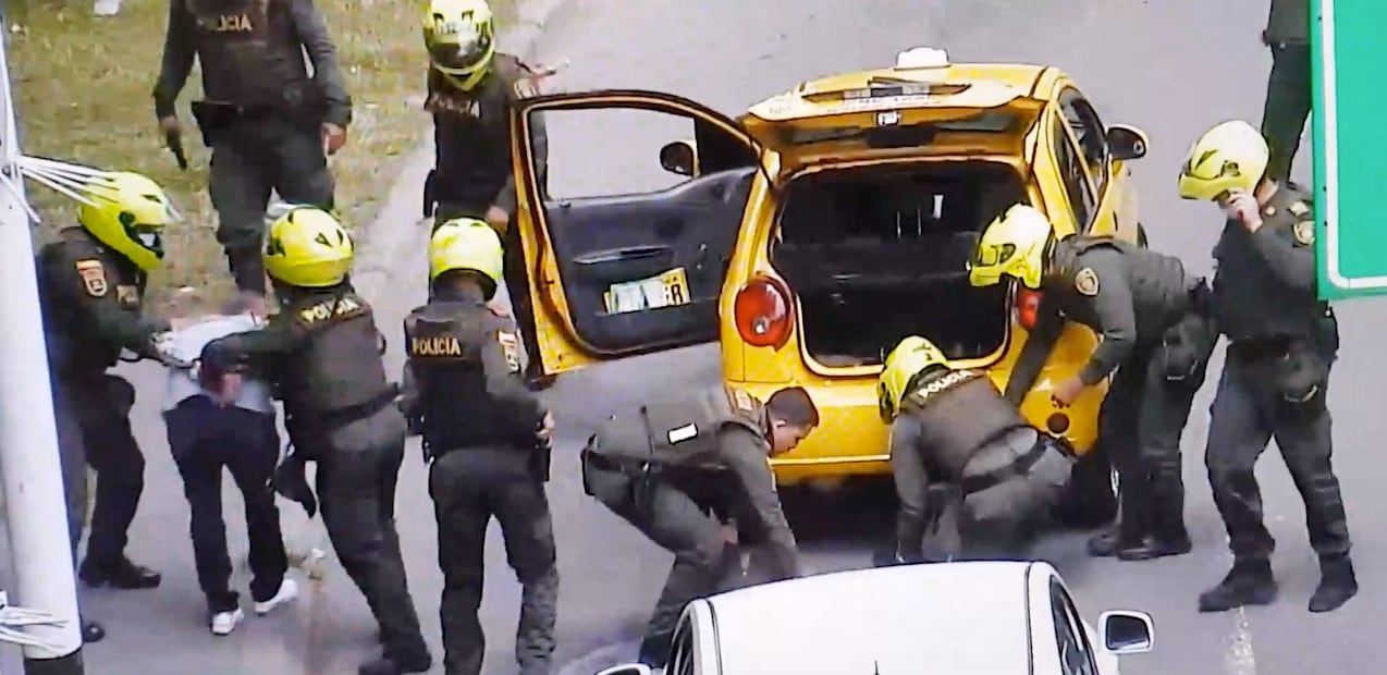 Imágenes del accionar de la Policía tras el intento de asalto en El Poblado, de Medellín