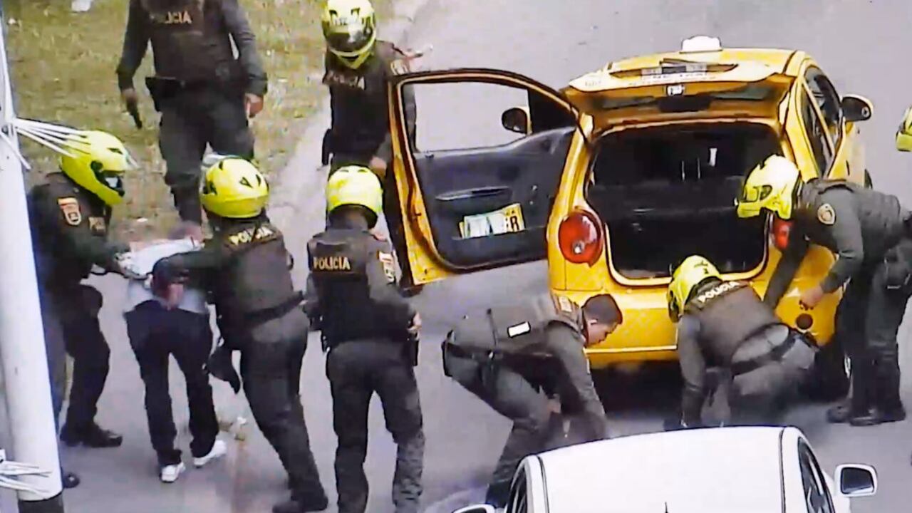 Imágenes del accionar de la Policía tras el intento de asalto en El Poblado, de Medellín